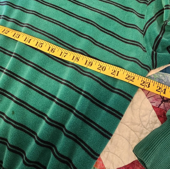 The Fox Collection Vintage Collared Long Sleeve "Velvet" Feel *Has Stain Size L - Picture 6 of 7